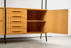 Unité murale modulaire vintage, années 1960, Tchécoslovaquie