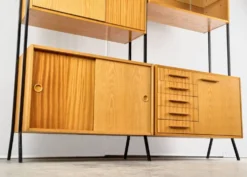 Unité murale modulaire vintage, années 1960, Tchécoslovaquie