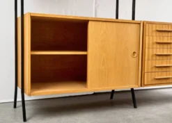 Unité murale modulaire vintage, années 1960, Tchécoslovaquie