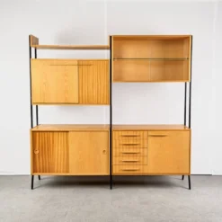 Unité murale modulaire vintage, années 1960, Tchécoslovaquie