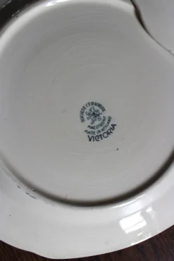 Un lot 6 assiettes plates paires Sarreguemines Lunéville Fleurs Bleu