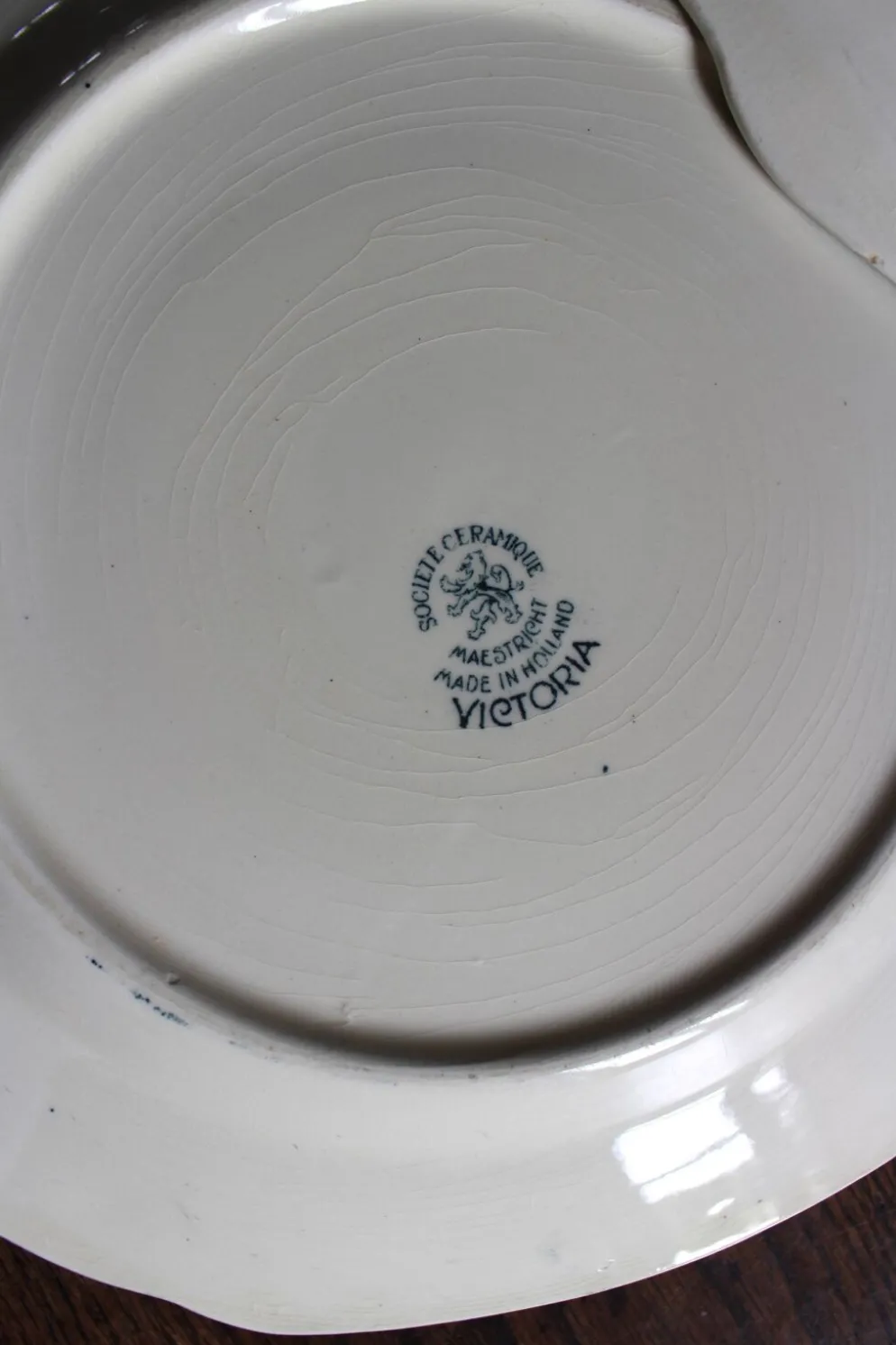 Un lot 6 assiettes plates paires Sarreguemines Lunéville Fleurs Bleu