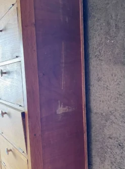 Un Meuble De Notaire / Métier Double Colonnes à Clapet (Restaurer)