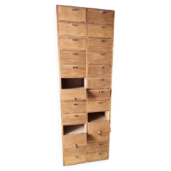 Un Meuble De Notaire / Métier Double Colonnes à Clapet (Restaurer)