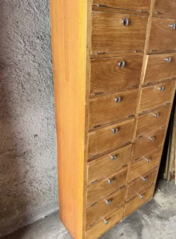 Un Meuble De Notaire / Métier Double Colonnes à Clapet (Restaurer)