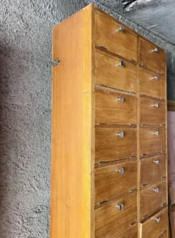 Un Meuble De Notaire / Métier Double Colonnes à Clapet (Restaurer)