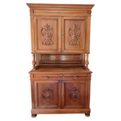 Vaisselier ancien en chêne style Henri II