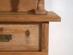 Vaisselier ancien en pin – Meuble rustique européen avec étagères – circa 1940
