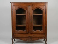 Vaisselier / Argentier Vitrine style Louis XV - meuble ancien bois massif