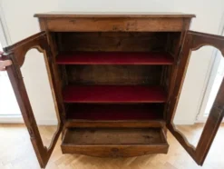 Vaisselier / Argentier Vitrine style Louis XV - meuble ancien bois massif