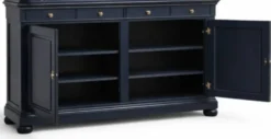 Vaisselier, bibliothèque en bois massif