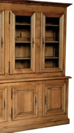 Vaisselier, Bibliothèque en merisier massif sablé