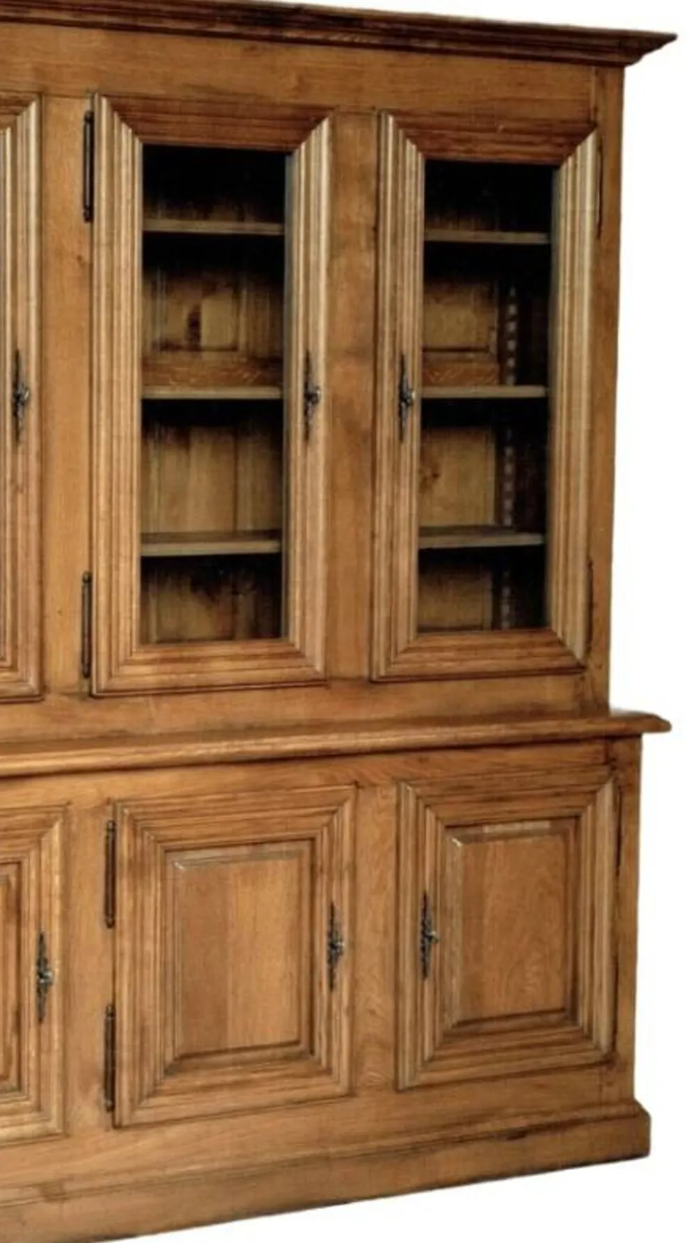 Vaisselier, Bibliothèque en merisier massif sablé
