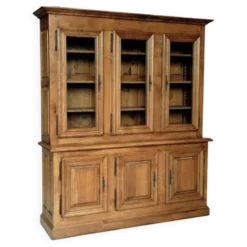 Vaisselier, Bibliothèque en merisier massif sablé