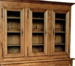 Vaisselier, Bibliothèque en merisier massif sablé