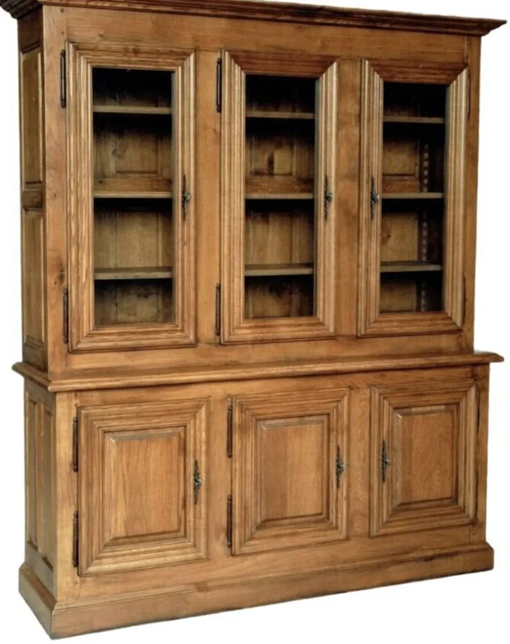 Vaisselier, Bibliothèque en merisier massif sablé