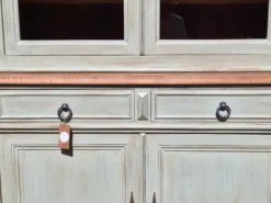 Vaisselier / buffet 2 corps vitré ancien rénové | Basile