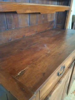 Vaisselier 2 corps en bois fruitier style provincial, XVIIIe