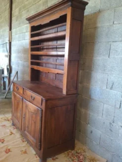 Vaisselier 2 corps en bois fruitier style provincial, XVIIIe