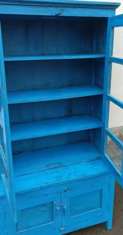 Vaisselier en bois bleu