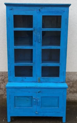 Vaisselier en bois bleu