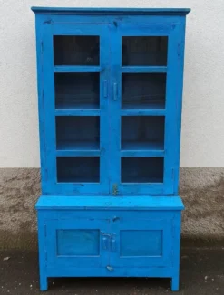 Vaisselier en bois bleu