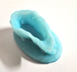 Vallerysthal boîte bonbonnière lapin lièvre pâques en opaline bleu 1900