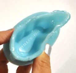 Vallerysthal boîte bonbonnière lapin lièvre pâques en opaline bleu 1900