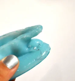 Vallerysthal boîte bonbonnière lapin lièvre pâques en opaline bleu 1900