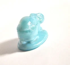 Vallerysthal boîte bonbonnière lapin lièvre pâques en opaline bleu 1900