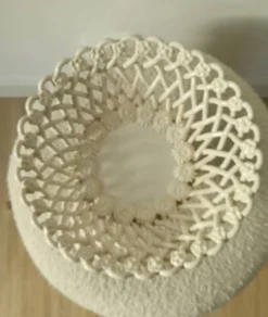 Vase ajouré en céramique tressée — Maison Pichon, Uzès (signé)