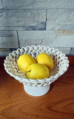 Vase ajouré en céramique tressée — Maison Pichon, Uzès (signé)