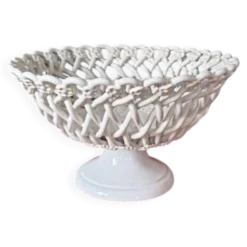 Vase ajouré en céramique tressée — Maison Pichon, Uzès (signé)