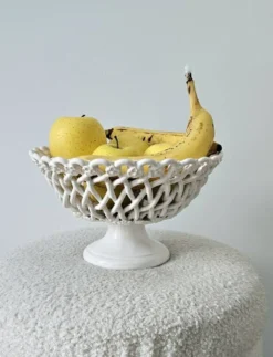 Vase ajouré en céramique tressée — Maison Pichon, Uzès (signé)