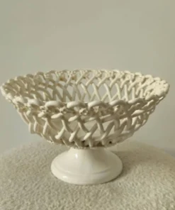 Vase ajouré en céramique tressée — Maison Pichon, Uzès (signé)