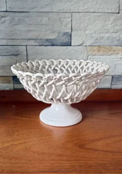 Vase ajouré en céramique tressée — Maison Pichon, Uzès (signé)
