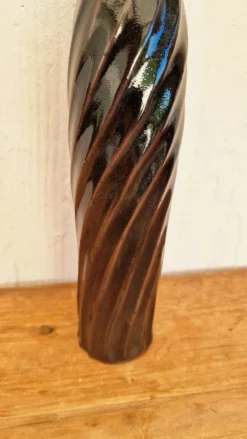 Vase bouteille Les Cyclades Anduze en grès émaillé torsadé