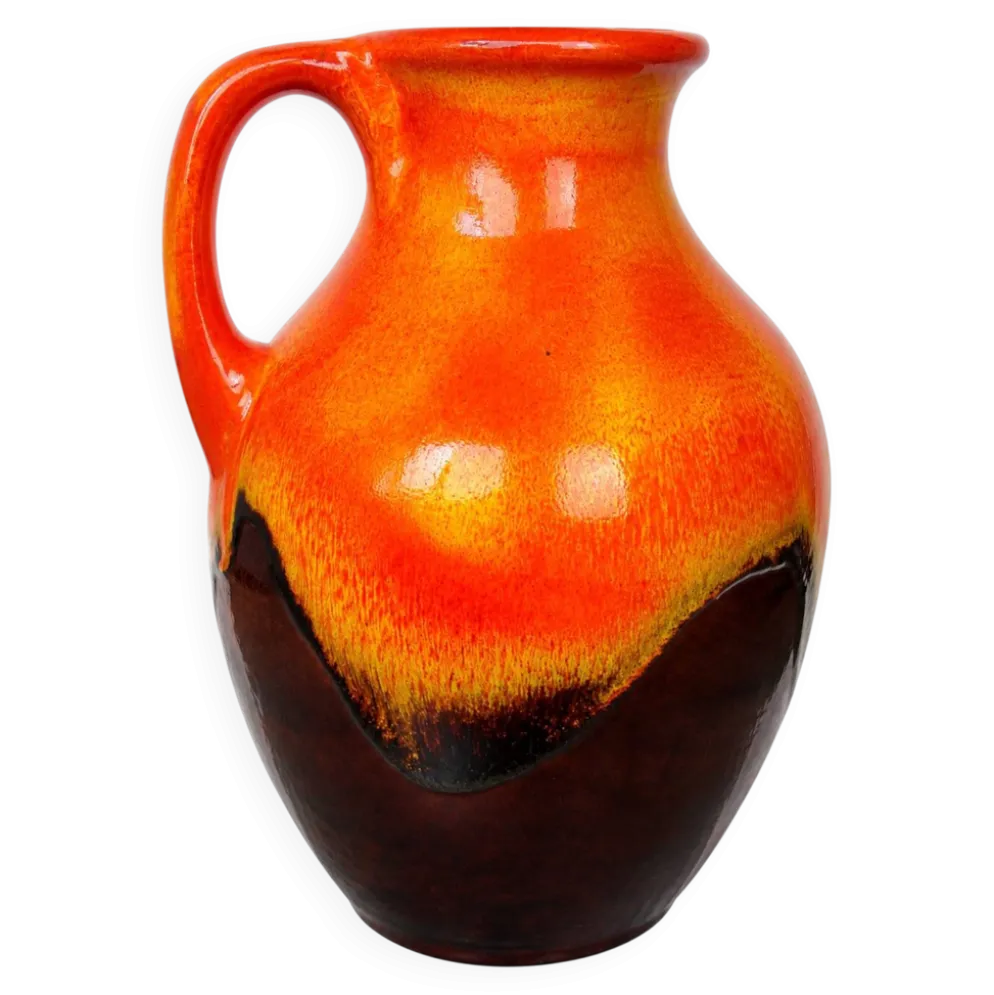 Vase en céramique Fat Lava, Allemagne, années 1970.