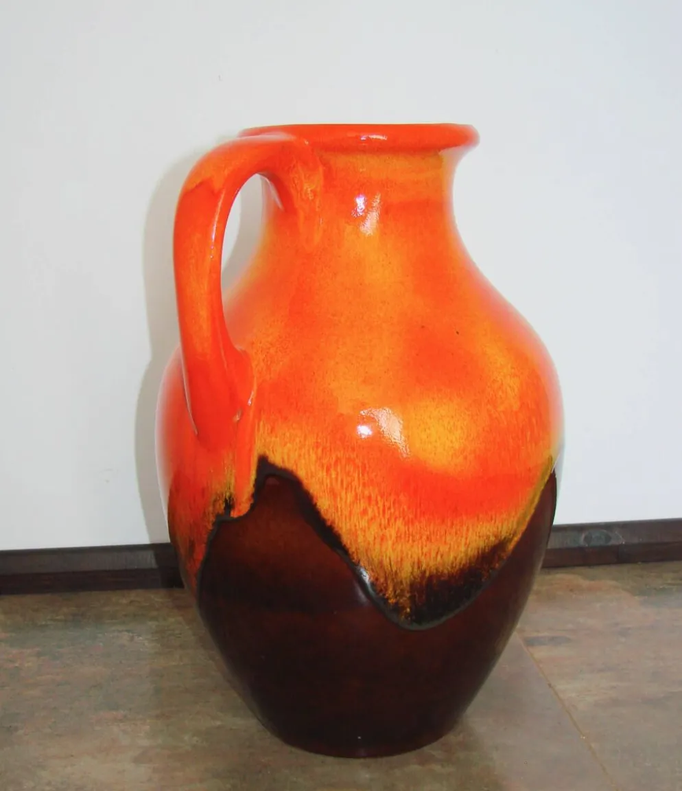 Vase en céramique Fat Lava, Allemagne, années 1970.