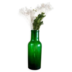 Vase en verre vert