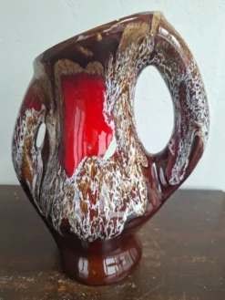Vase Pichet Vintage Années 70 - Style Vallauris Fat Lava - 24 cm