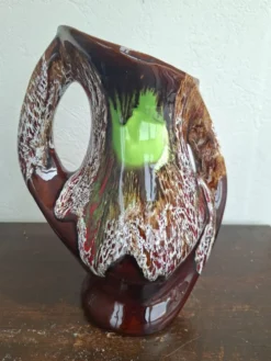 Vase Pichet Vintage Années 70 - Style Vallauris Fat Lava - 24 cm