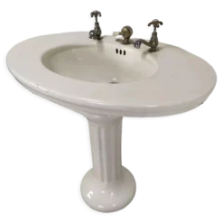 Vasque évier porcelaine sur pied