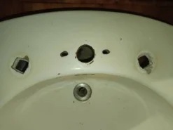 Vasque évier porcelaine sur pied