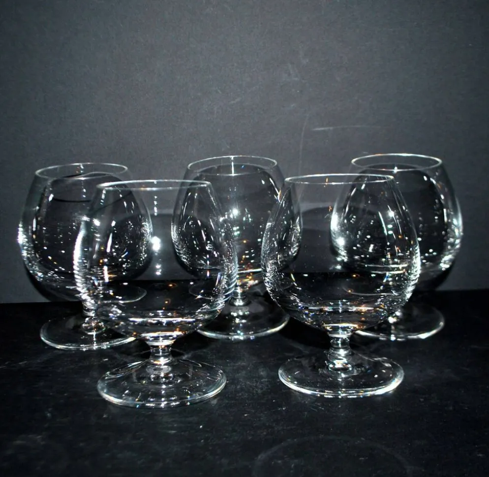 V&B Villeroy Boch lot de 5 verres ballon cognac brandy en cristal