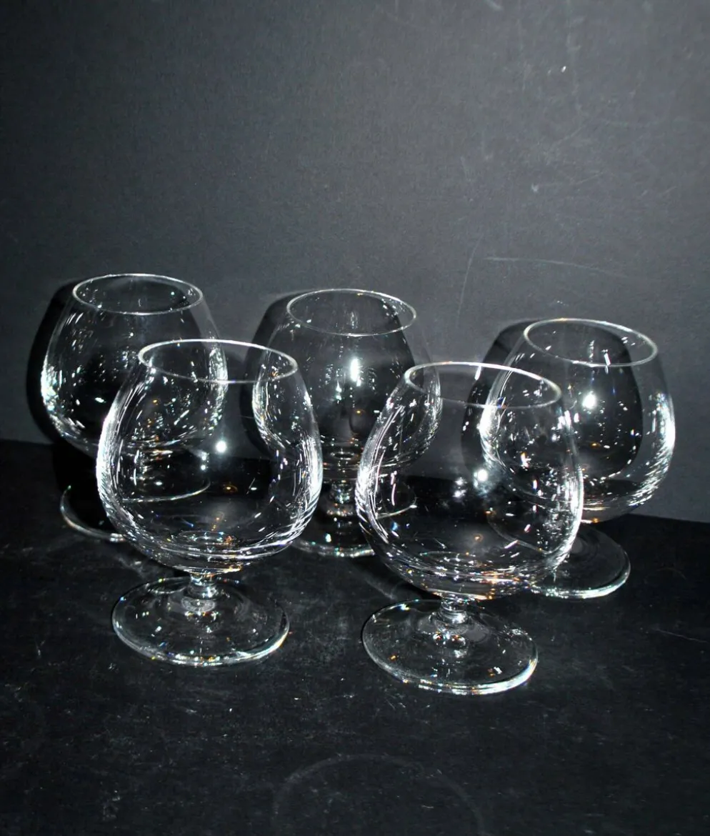 V&B Villeroy Boch lot de 5 verres ballon cognac brandy en cristal