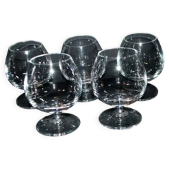 V&B Villeroy Boch lot de 5 verres ballon cognac brandy en cristal