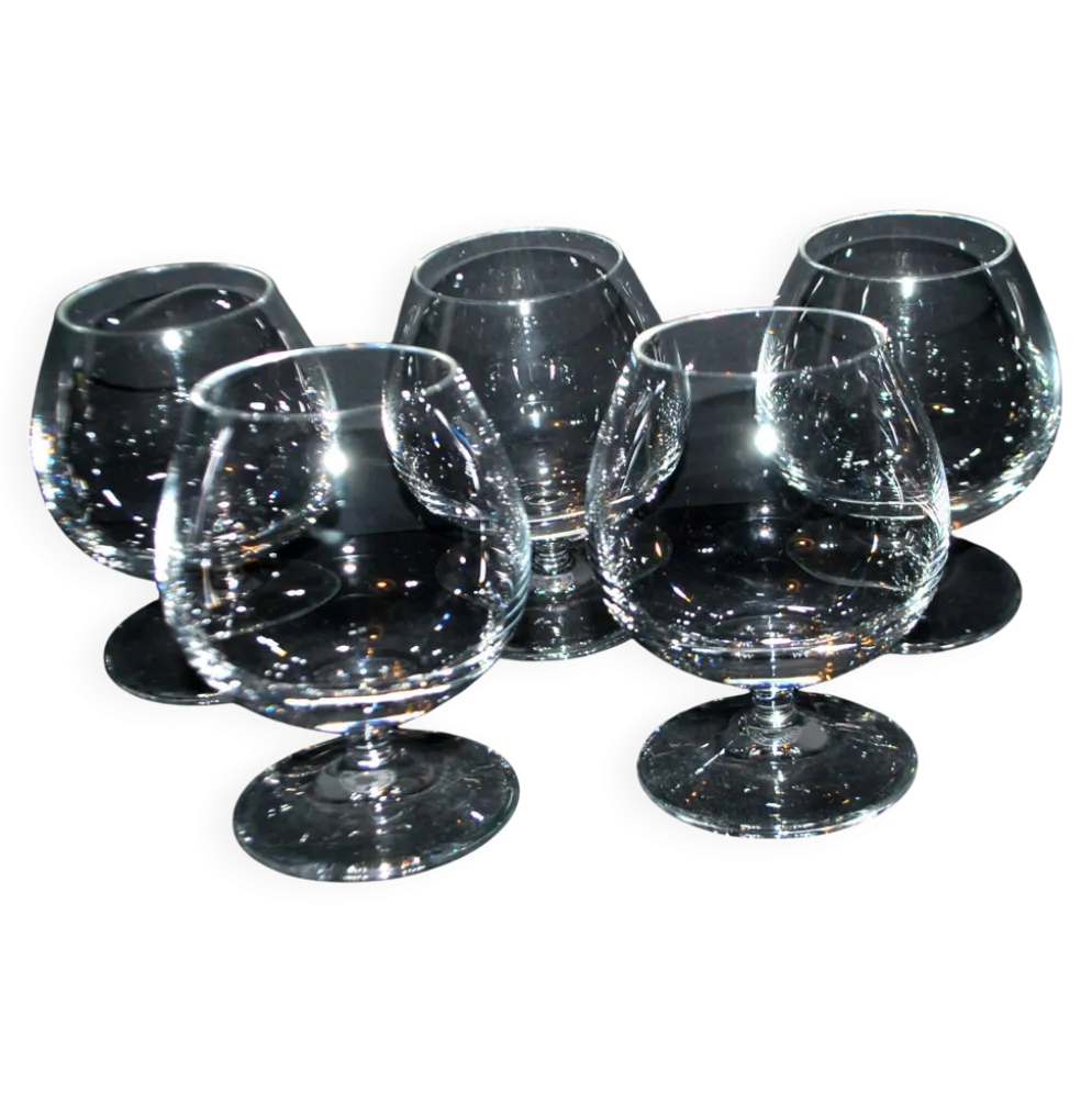 V&B Villeroy Boch lot de 5 verres ballon cognac brandy en cristal