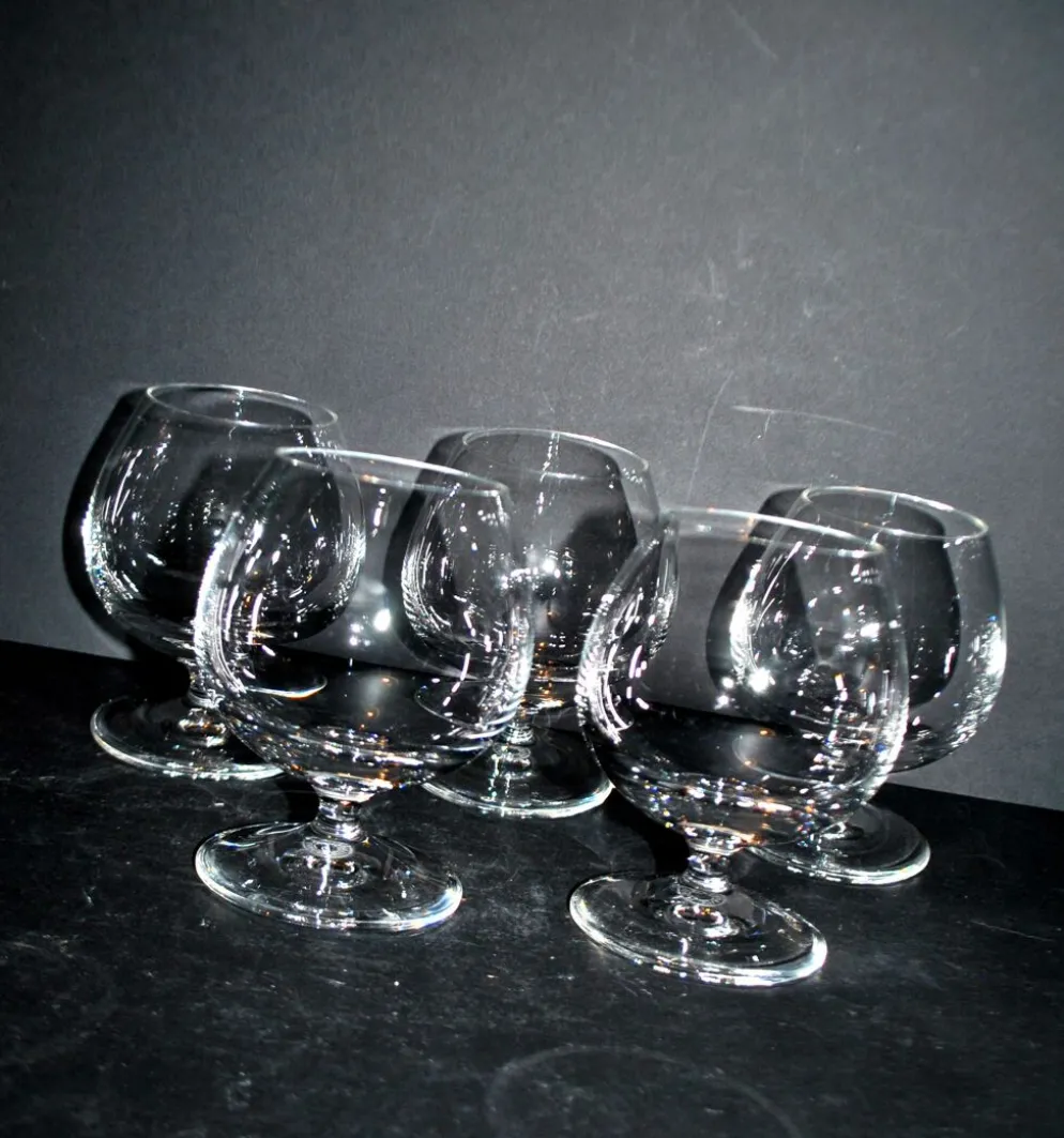 V&B Villeroy Boch lot de 5 verres ballon cognac brandy en cristal