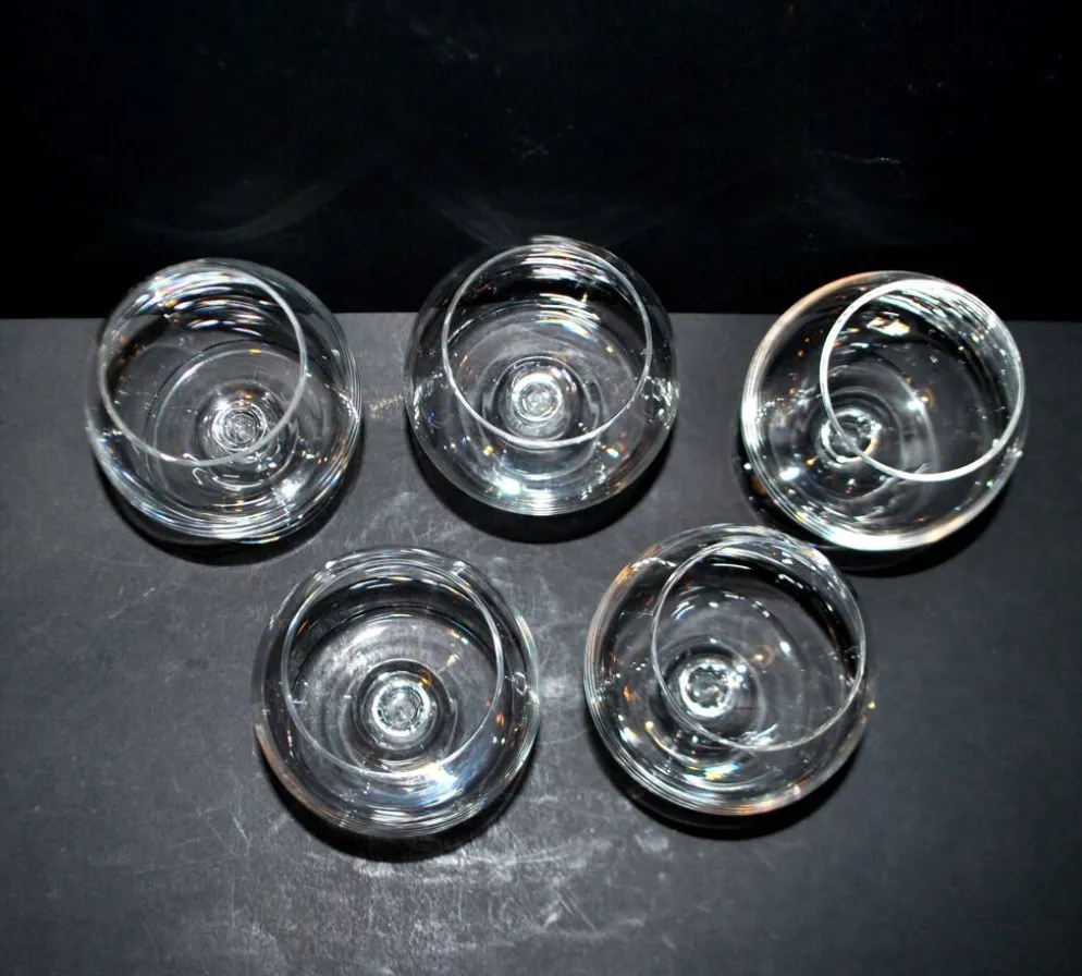 V&B Villeroy Boch lot de 5 verres ballon cognac brandy en cristal